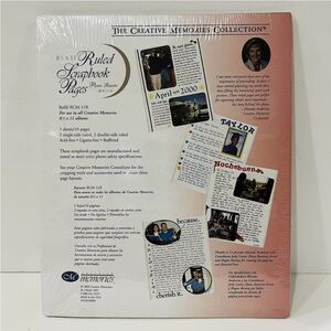 The Creative Memories Collection 8 1/2X11 Ruled Scrapbook Pages 5 sheets 10 page